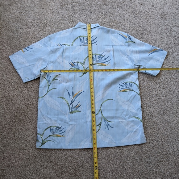 Quiksilver Hawaiian Shirt Men's Large Blue Floral - Picture 7 of 12